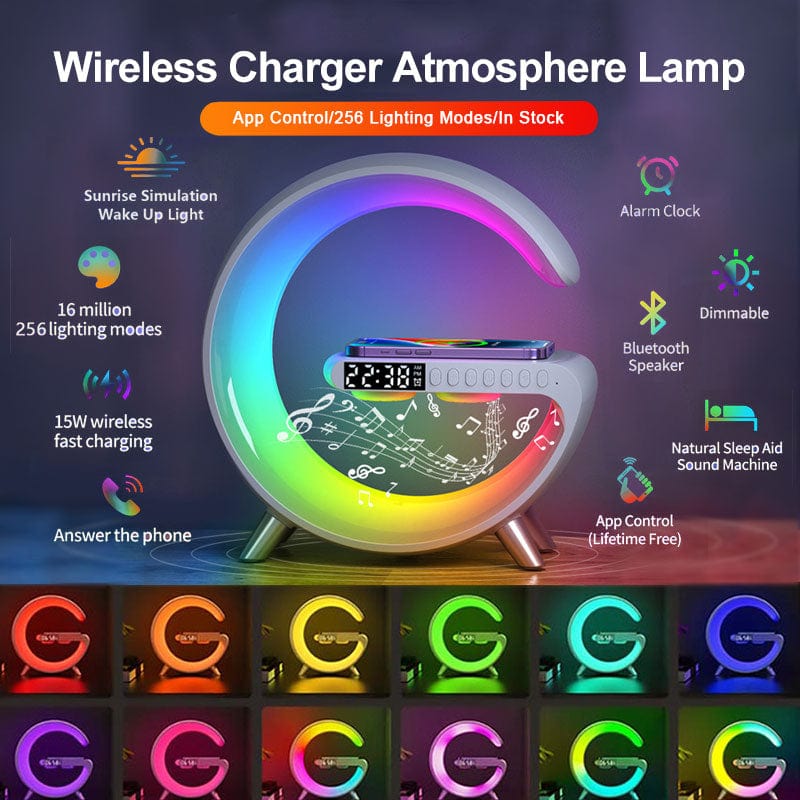 iMusica Lumos 2.0™ Smart LED Lamp 3 in 1 Bluetooth Speaker and Wireless Charger